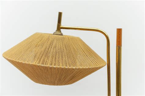 Mid-Century Modern Arc Floor Lamp in Brass and Teak by Temde, 1960s ...