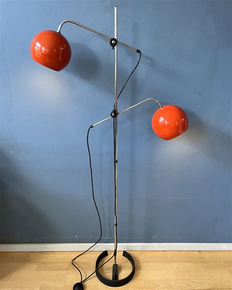 Vintage Red Eyeball Space Age Floor Lamp | #249157