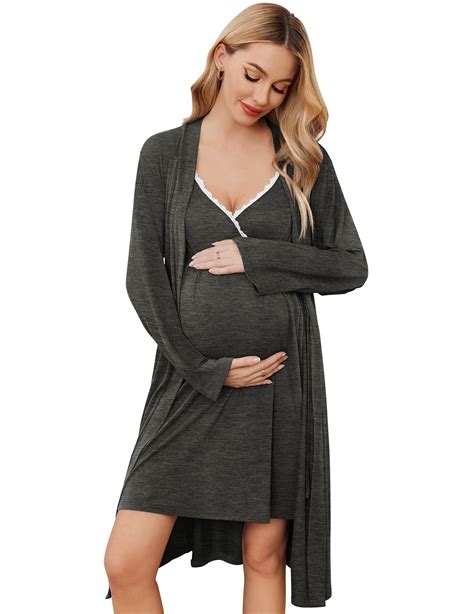 Premium Soft Nursing Gown and Robe Set – Ekouaer
