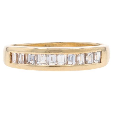 Yellow Gold Diamond Men's Wedding Band - 14k Baguette .40ctw Channel ...