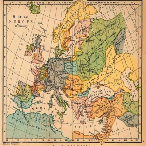 Printable Map Of Medieval Europe