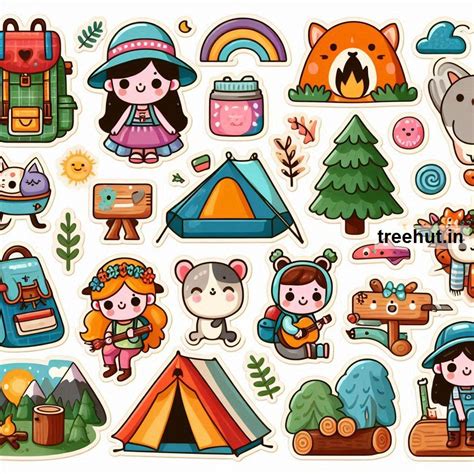 Printable Camping Stickers and 50 Sticker Craft Ideas for Kids and ...