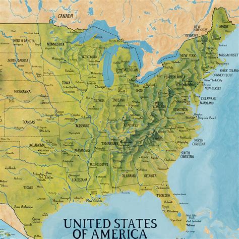 Eastern Coast Of Usa States Map