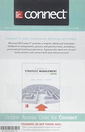 Buy Essentials of Strategic Management Connect Access Code: The Quest ...