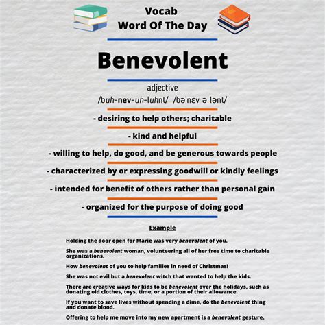 Benevolent Definition