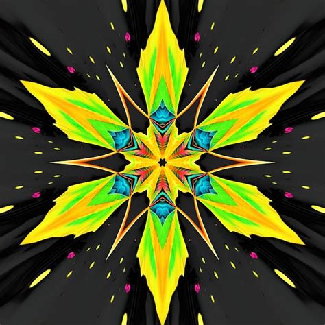 A colorful star design with a black background. | Premium Photo