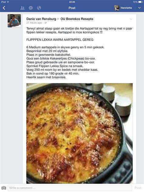 Flippen lekker aartapel gereg   Food recipes, Cooking  