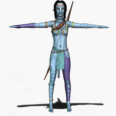 Female Na'vi Low Poly 3D Model $59 - .obj .fbx .ma .dae - Free3D
