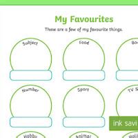 Activities: Reading, Comprehension, Vocabulary, and Writing - favourites