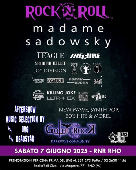 MADAME SADOWSKY [New Wave tribute] & ️ DARKWAVE 80s PARTY @ RocknRoll ...