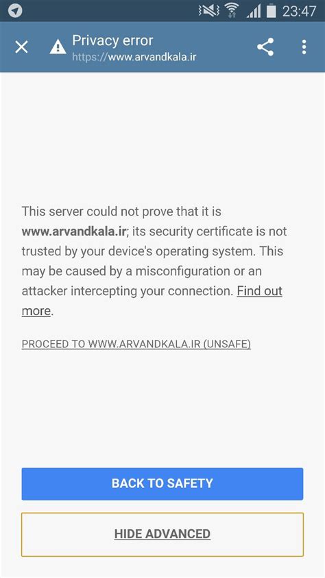 Image result for SSL Security Error