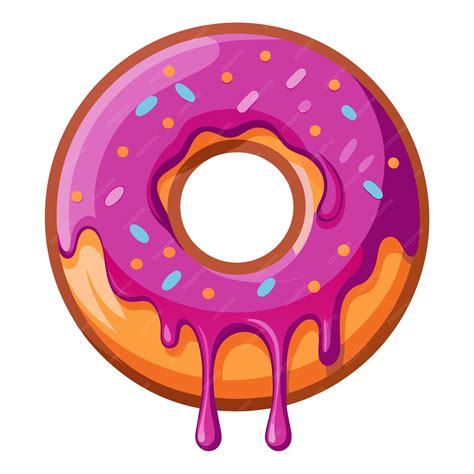 Dripping doughnut glaze clip art and vector design with a white ...