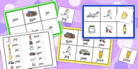 Initial j Sound Word Cards (teacher made)
