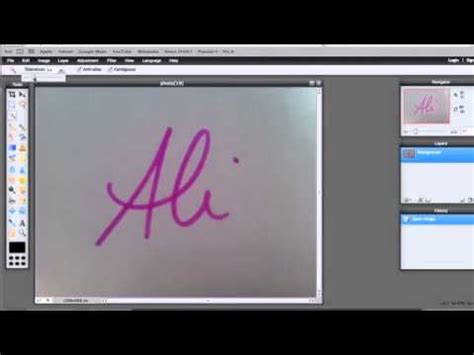How to remove background of handwritten signature using Pixlr.com - YouTube