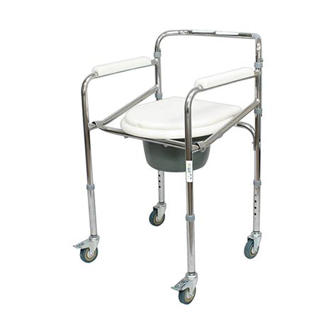 Entros Height Adjustable Commode Chair with Wheels EHS 696 - Cureka ...