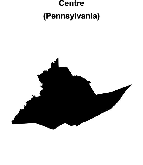 Centre County, Pennsylvania blank outline map 47449515 Vector Art at ...