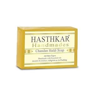 Buy Hasthkar Handmades Glycerine Natural Chandan Haldi Soap Bathing Bar ...