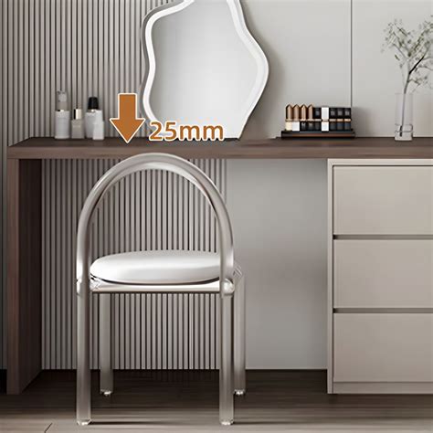 Modern Brown Wood Makeup Vanity with 6 Drawers & Soft Close Drawer ...