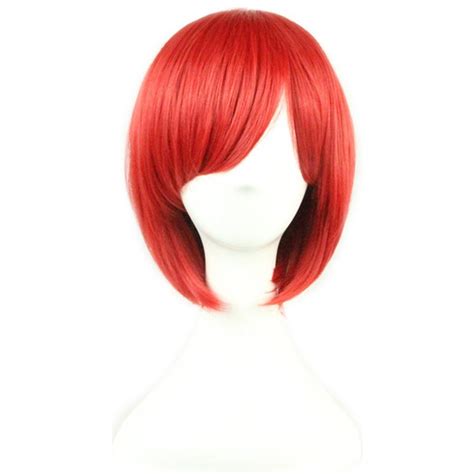 AneShe 12" Short Straight Hair Wig Anime Cosplay Costume Party Wigs ...