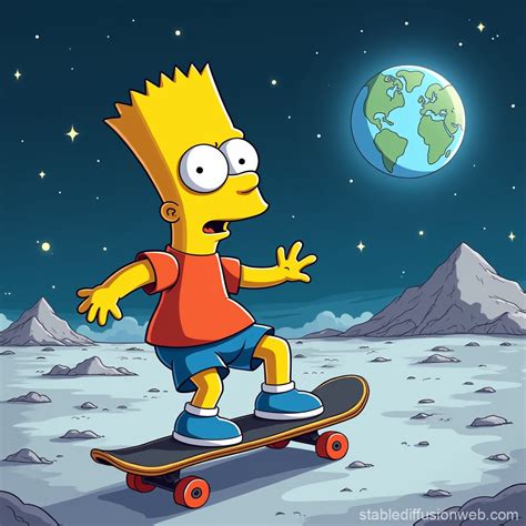 Bart Simpson Skateboarding Sa Scannán The Simpsons Santa Cruz Bart