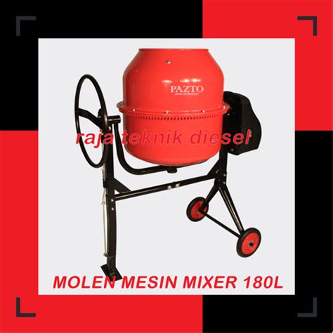Jual PAZTO MESIN PENGADUK SEMEN MOLEN CONCRETE MIXER 180 L - Jakarta ...