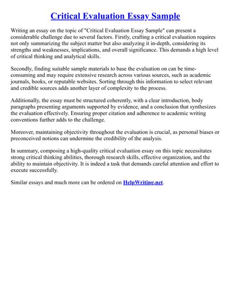 Critical Review Essay Example 的图像结果
