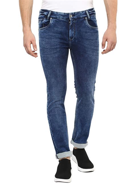 MUFTI Dark Blue Narrow Fit Denim Deluxe Acid Wash : Amazon.in: Clothing ...