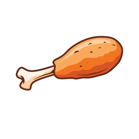 illustration of a fried chicken leg 10885390 Vector Art at Vecteezy