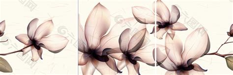 简单花朵室内移门创意画图片素材-编号28434665-图行天下