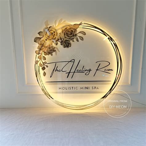 Custom Backlit Acrylic Sign Acrylic Logo Sign LED Business Sign Salon ...