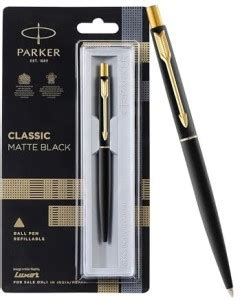 PARKER Classic Matte Black, Gold Trim Ball Pen - Buy PARKER Classic ...