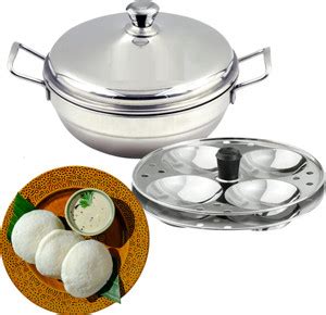 MITHALI Stainless Steel Idli Maker with 2 Plates and Lid Induction ...
