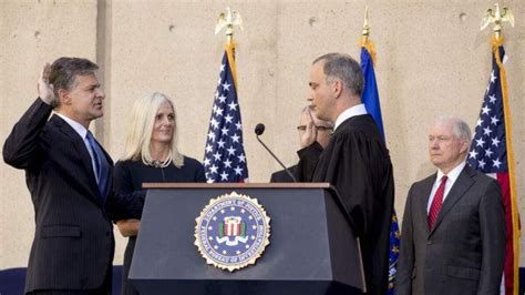 Wray installed as FBI director; Trump absent at ceremony