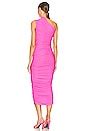 SOLACE London Amaya Midi Dress in Magenta | REVOLVE