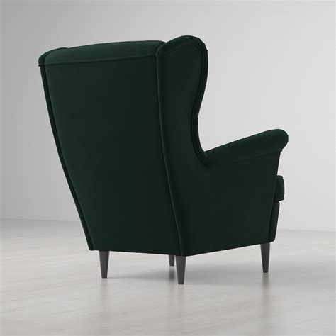 STRANDMON Wing chair, Djuparp dark green - IKEA