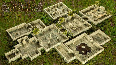 3D model lost temple jungle - TurboSquid 1235050