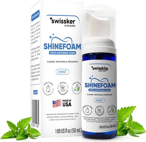 Amazon.com: Swissklip Teeth Whitening Foam | Mint Flavor Whitening ...