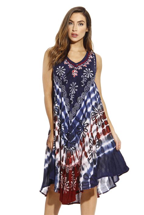 Riviera Sun Dress / Summer Dresses for Women (Red / White / Blue 5, X ...