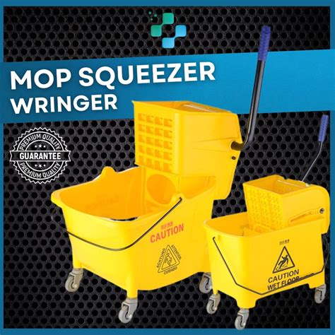 Medsafe Mop Bucket Wringer Mop Squeezer Heavy Duty Janitorial Home ...