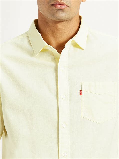 Men's Solid Yellow Spread Collar Shirt – Levis India Store