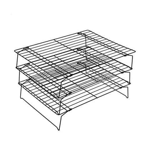 Buy Colorido Rectangular 3-Layer Non Stick Cake Cooling Rack Bread ...
