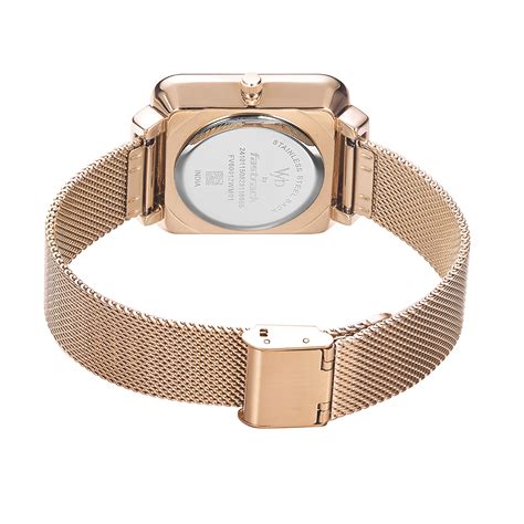 Buy Online Fastrack Vyb Minimalist Quartz Analog Black Dial Stainless ...