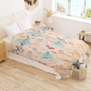 RD TREND Glace Cotton 210 TC Floral Pattern Lightweight Reversible ...