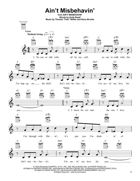 Ain't Misbehavin' by Thomas "Fats" Waller - Ukulele - Guitar Instructor