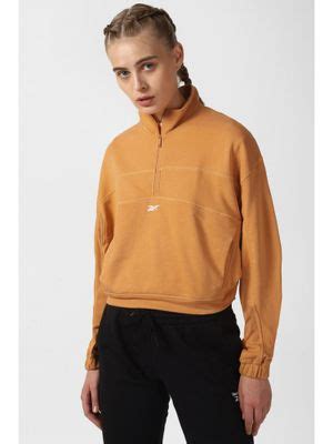 Buy Reebok Womens Wor Knit 1 4 Zip Sweatshirt Online