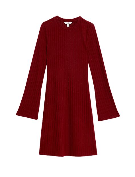 Buy Jersey Ribbed Mini Skater Dress at Marks & Spencer