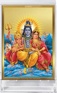 DIVINITI Lord Shiva's family Idol Photo Frame for Car Dashboard, Table ...