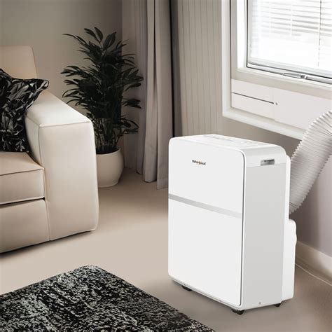 Whirlpool 5500-BTU DOE (115-Volt) White Vented Portable Air Conditioner ...