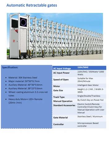 Retractable Collapsible Gate - Motorized rolling retractable gates ...