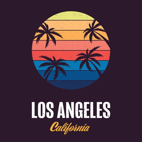 Los Angeles California Logo Design Apparel T-shirt Vector illustration ...